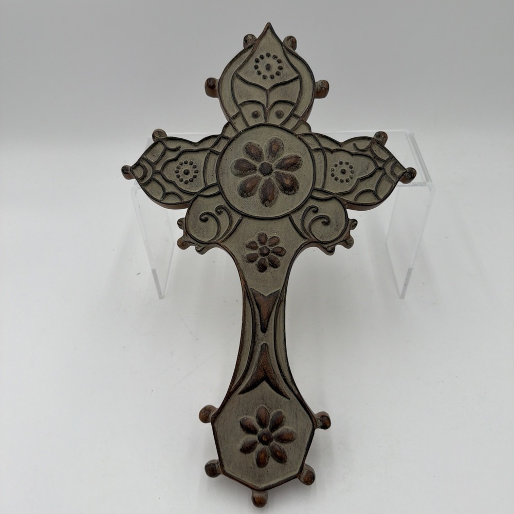 Decorative Cross Wall Hanger, composite, 13 1/2 X 8 1/2"